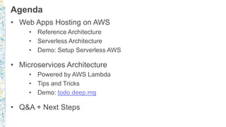 Microservices Architecture for MEAN Applications using Serverless AWS Slide 6