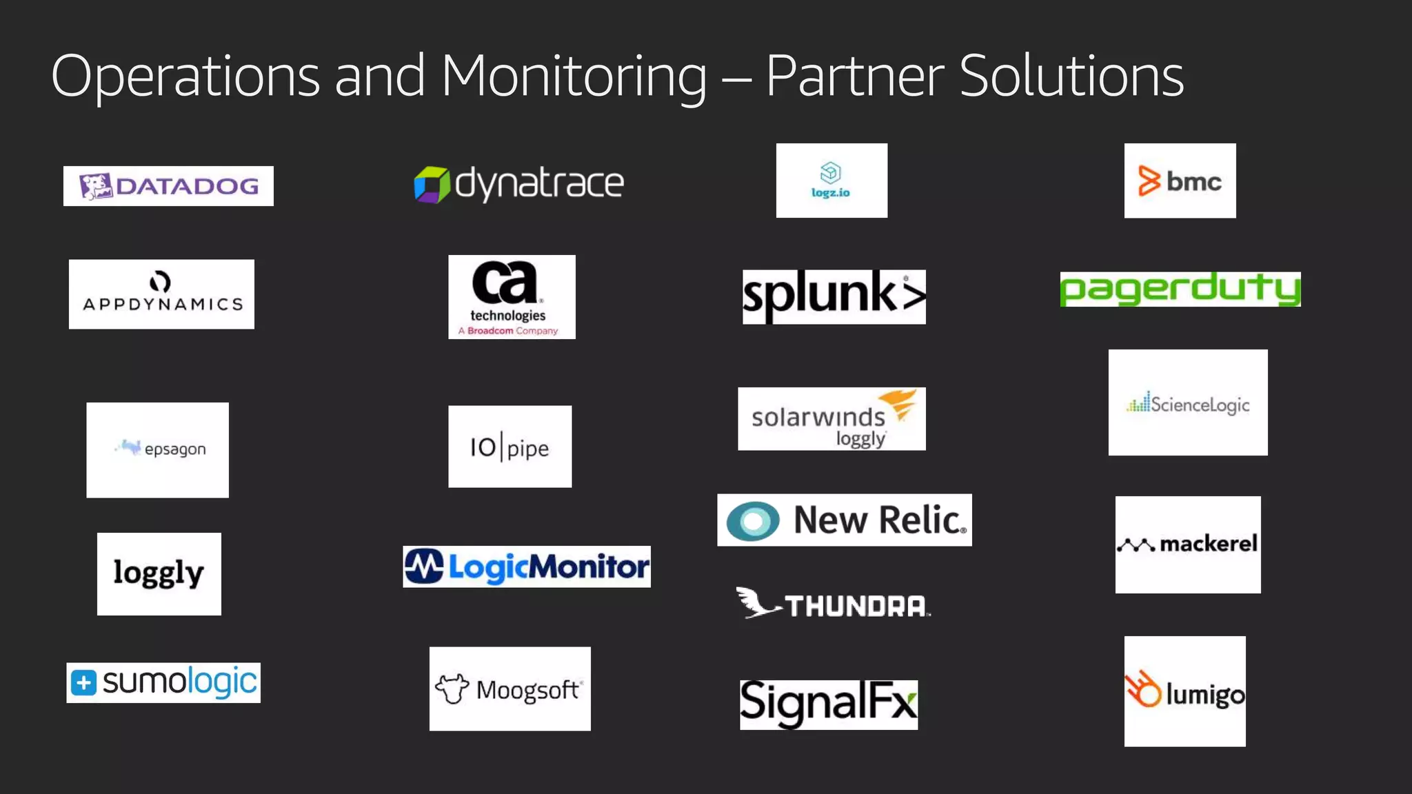 Operations and Monitoring – Partner Solutions
 
