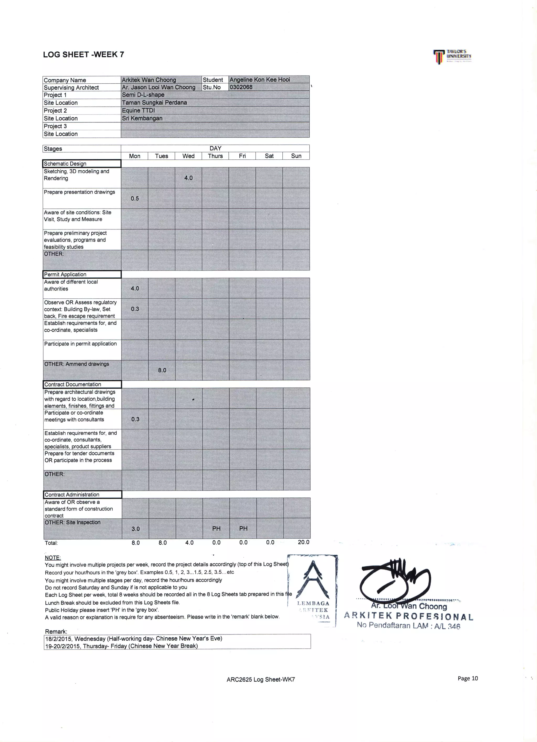 ARC2615 LOG SHEETS FILE_AngelineKonKeeHooi0302068