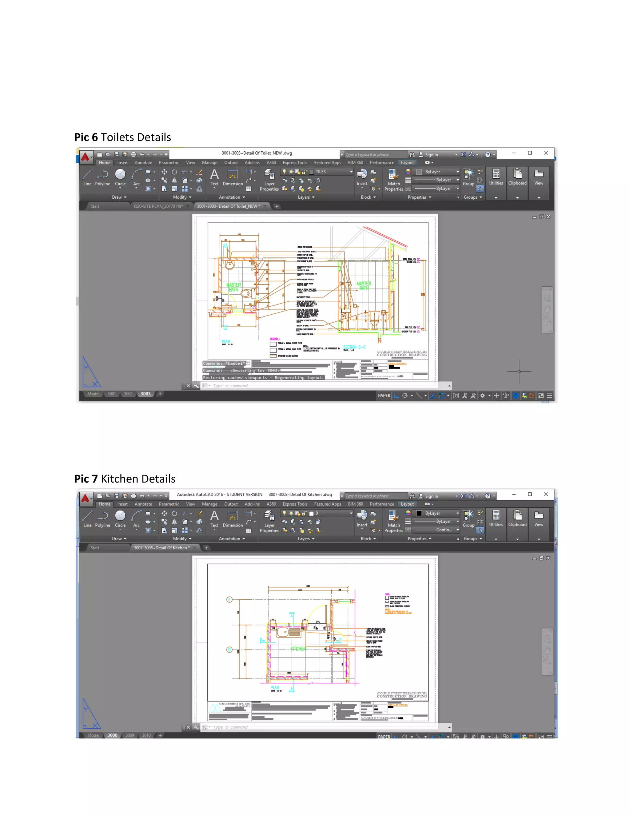 Pic 6 Toilets Details
Pic 7 Kitchen Details
 