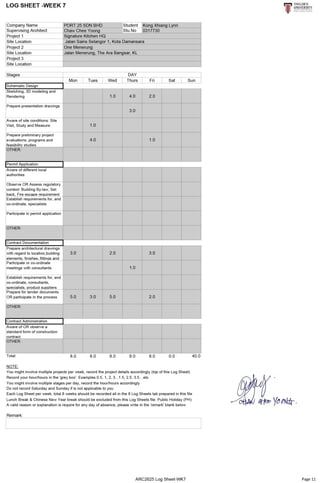 Arc2625 logsheet 