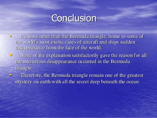 speech on bermuda triangle