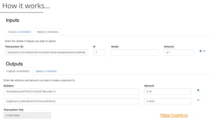 Inputs
Outputs
https://coinb.in
How it works…
 