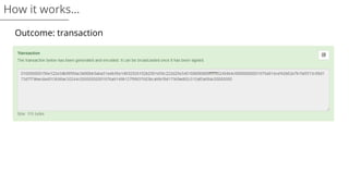 Outcome: transaction
How it works…
 
