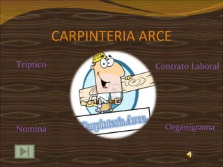 CARPINTERIA ARCE Tríptico Contrato Laboral Nomina Organigrama 