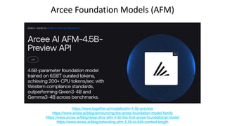 Arcee AI - building and working with small language models (06/25) | PDF