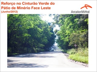 Reforço no Cinturão Verde do
Pátio de Minério Face Leste
(Junho/2012)
 