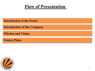 RESULT
Introduction of the Owner
Introduction of the Company
Mission and Vision
Future Plans
Flow of Presentation
3
 