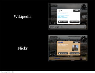 Wikipedia




                          Flickr




Wednesday, 16 June 2010
 