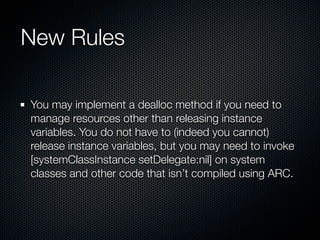 Automatic Reference Counting | KEY