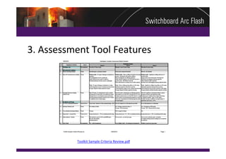 3. Assessment Tool Features




          Toolkit Sample Criteria Review.pdf
 
