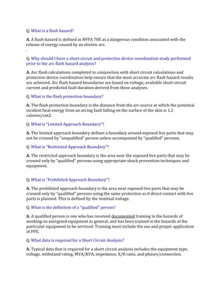 Arc flash q
