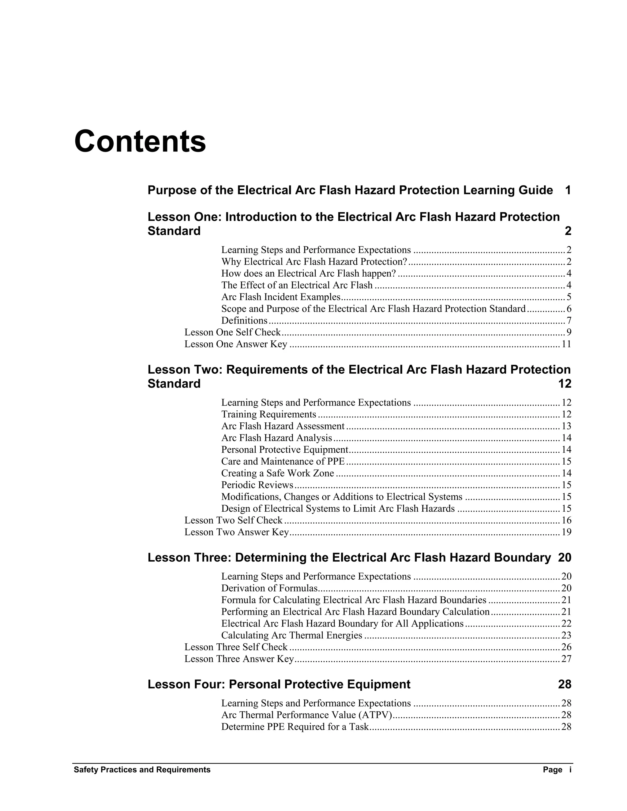 Safety Practices and Requirements Electrical Arc Flash Hazard ...