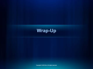 Wrap-Up
Copyright © 2010 Esri. All rights reserved.
 
