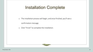 ArcGIS Installation Procedure PPT | PPT