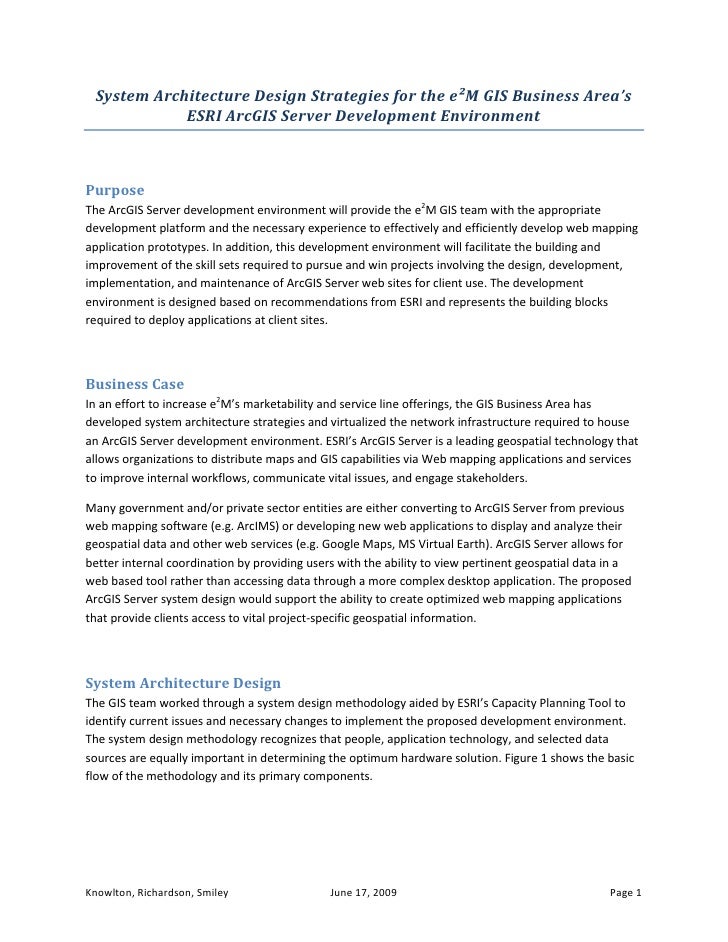 Esri System Design Strategies Esri System Design Strategies
