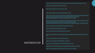 REFERENCES
https://www.archiproducts.com/en/designers/renzo-piano/products/categories_furniture
http://www.bonluxat.com/d/renzo-piano.html
https://www.floornature.com/renzo-piano-15/
https://www.britannica.com/biography/Renzo-Piano
https://www.google.com/url?sa=t&source=web&rct=j&url=https://www.britannica.com/bio
graphy/Renzo-Piano&ved=2ahUKEwjoxbX1ztToAhWkzTgGHWKxC-
8QFjALegQIAxAB&usg=AOvVaw1TseZGXj8257kPy11x4Qg2
https://www.google.com/url?sa=t&source=web&rct=j&url=https://www.floornature.com/re
nzo-piano-15/&ved=2ahUKEwjoxbX1ztToAhWkzTgGHWKxC-
8QFjANegQIBxAB&usg=AOvVaw1cUtcp4lcDZSkgYX4pAoRU&cshid=1586204215848
https://www.inexhibit.com/architects-artists/renzo-piano/
https://en.wikipedia.org/wiki/Renzo_Piano
https://www.heals.com/designer/renzo-piano.html
https://www.designboom.com/architecture/renzo-piano-royal-academy-exhibition-09-17-
18/
https://www.designboom.com/tag/renzo-piano/
https://en.m.wikipedia.org/wiki/NEMO_(museum)
https://www.amsterdamsights.com/attractions/nemo.html
https://www.nemosciencemuseum.nl/en/activities-at-nemo/nemos-roof/
https://en.wikiarquitectura.com/building/nemo-science-museum
 