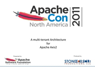 A multi-tenant Architecture
            for
       Apache Axis2
 