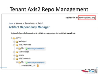 Tenant Axis2 Repo Management
 