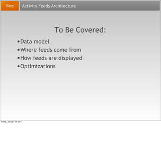 Activity Feeds Architecture




                                       To Be Covered:
                 •Data model
       ...