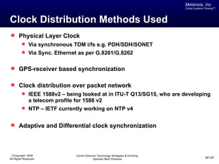 Architectural Options for Metro Carrier-Ethernet Network Buildout ...