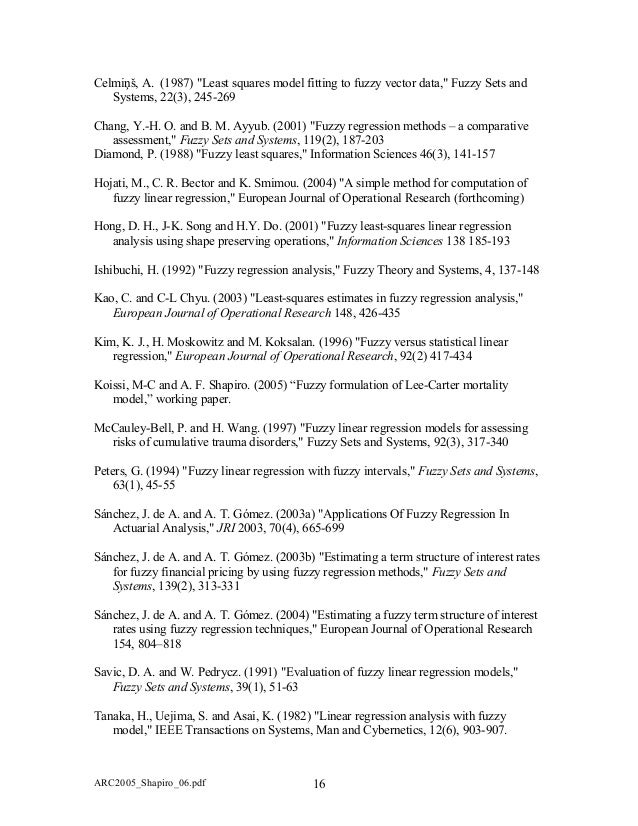 Fuzzy Regression Model