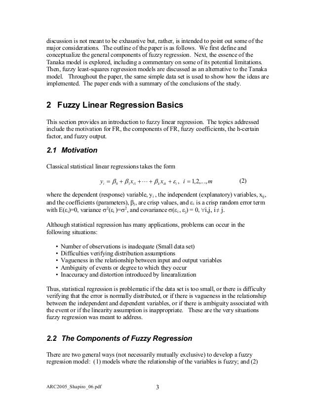 Fuzzy Regression Model