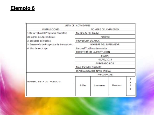 Distribucion de trabajo