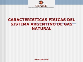 CARACTERISTICAS FISICAS DEL
 SISTEMA ARGENTINO DE GAS
         NATURAL




          www.ceare.org
 