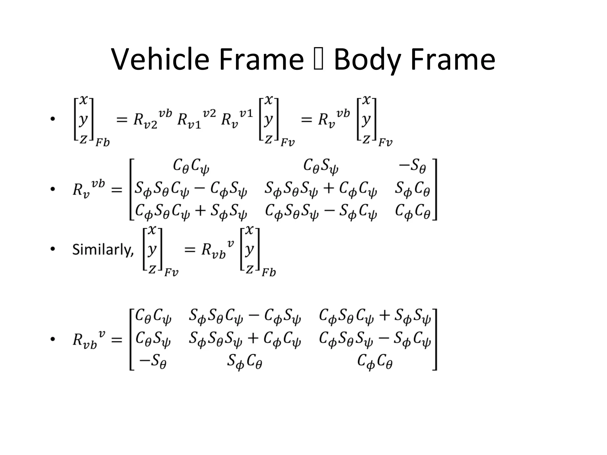 Vehicle Frame  Body Frame
 