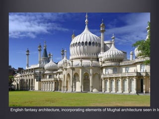 English fantasy architecture, incorporating elements of Mughal architecture seen in In
 