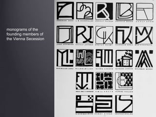 monograms of the
founding members of
the Vienna Secession
 