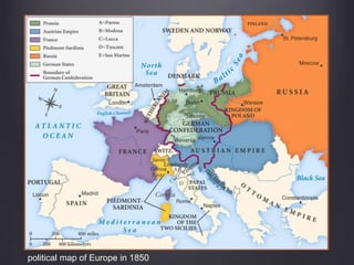 political map of Europe in 1850
 