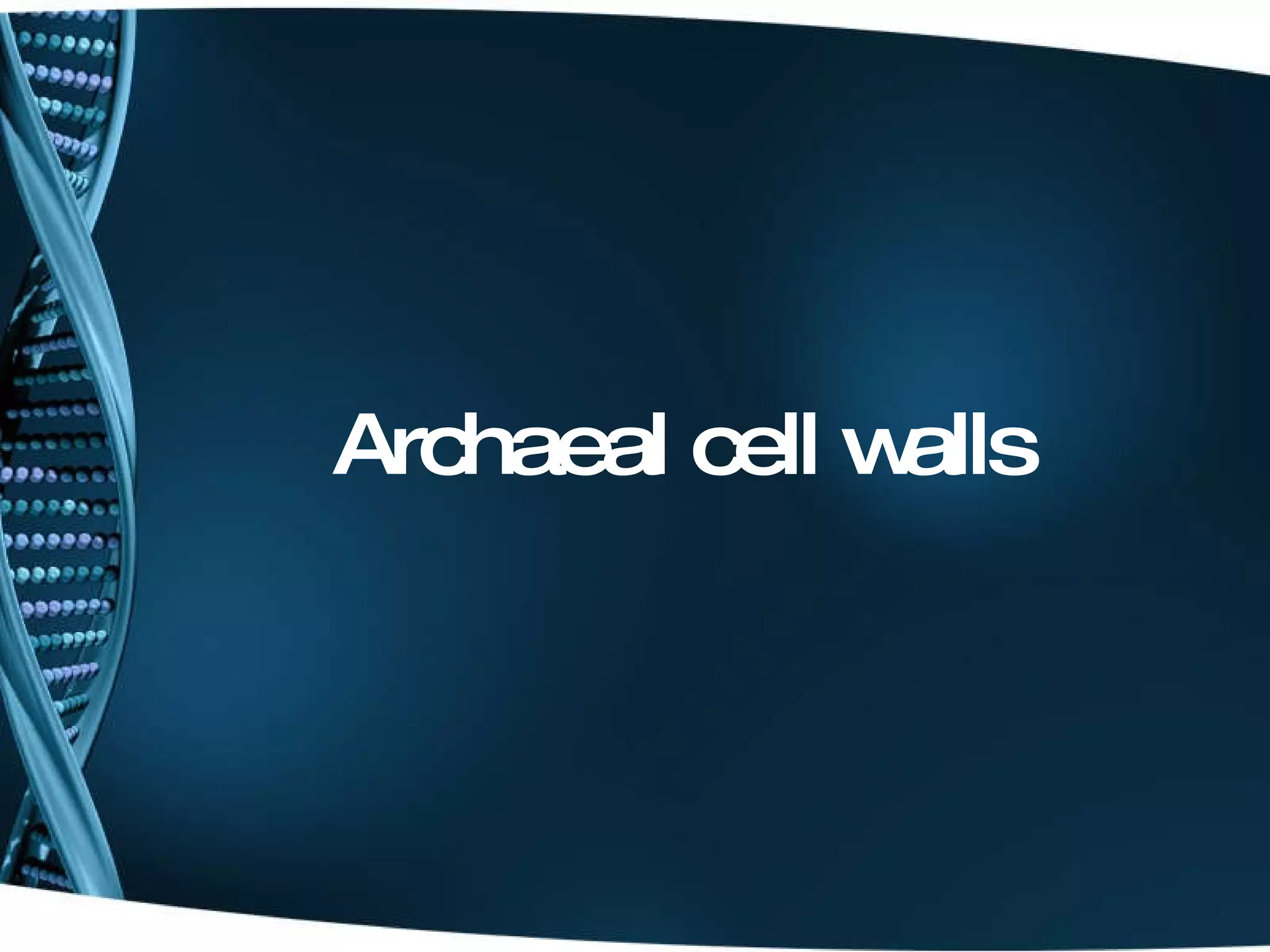 Archaeal cell walls 