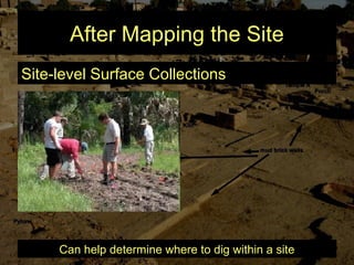 After Mapping the Site
Site-level Surface Collections
Can help determine where to dig within a site
 