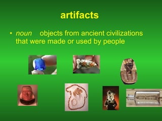 Archaeology Vocabulary - History Unit Berg | PPT