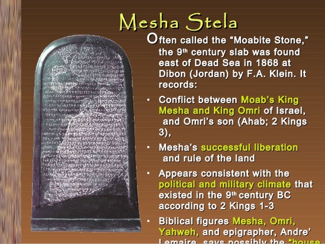 Image result for mesha of moab