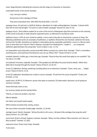 Archaic words in Shakespeare plays and sonnets.docx