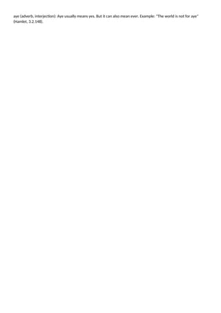 Archaic words in Shakespeare plays and sonnets.docx