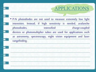 PHOTODIODE Archana sharma | PPTX