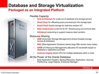 Database and Storage Virtualization
          Packaged as an Integrated Platform
                            Flexible Capa...