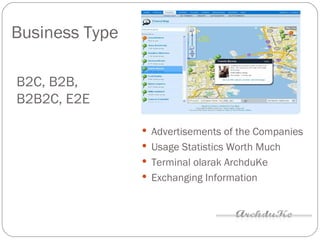 B2C, B2B,  B2B2C, E2E Advertisements of the Companies Usage Statistics Worth Much Terminal olarak A rch d u K e Exchanging Information Business Type 