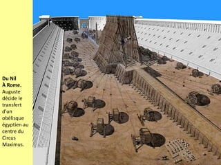 Du NilÀ Rome.Auguste décide le transfertd’un obélisqueégyptien au centre duCircusMaximus.
