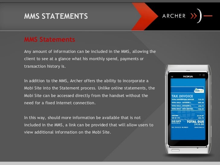 Archer South Africa Benefits Of Mms Overview 2012