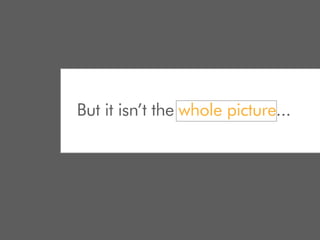 But it isn’t the whole picture...
 