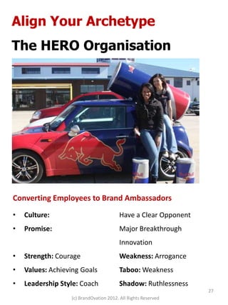 Align Your Archetype
The HERO Organisation




Converting Employees to Brand Ambassadors
•   Culture:                     ...