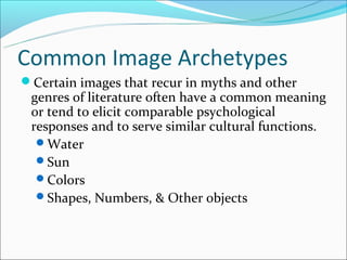 Common Archetypes And Symbols In Literature