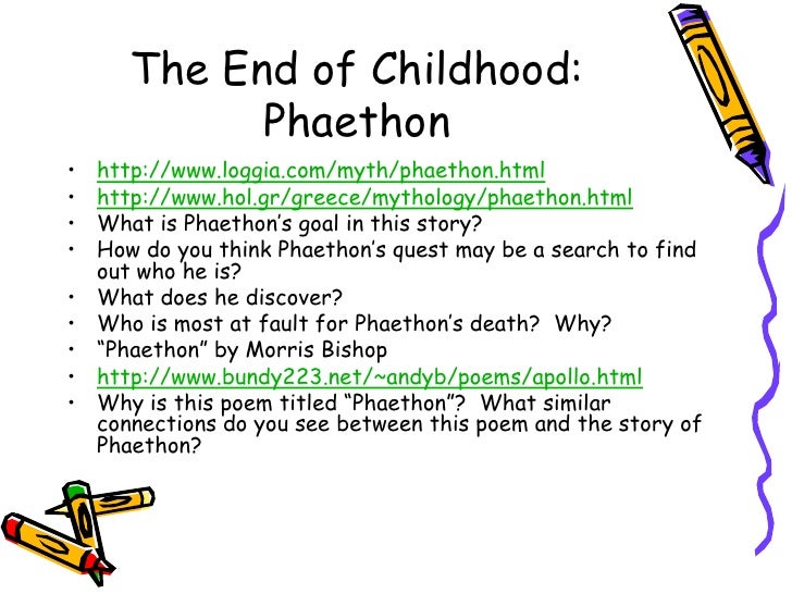Analysis Of The Poem Phaethon