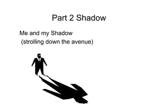 Part 2 Shadow
Me and my Shadow
(strolling down the avenue)
 