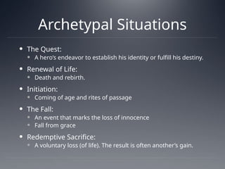 Fall Archetype archetypal and mythological Criticism.ppt